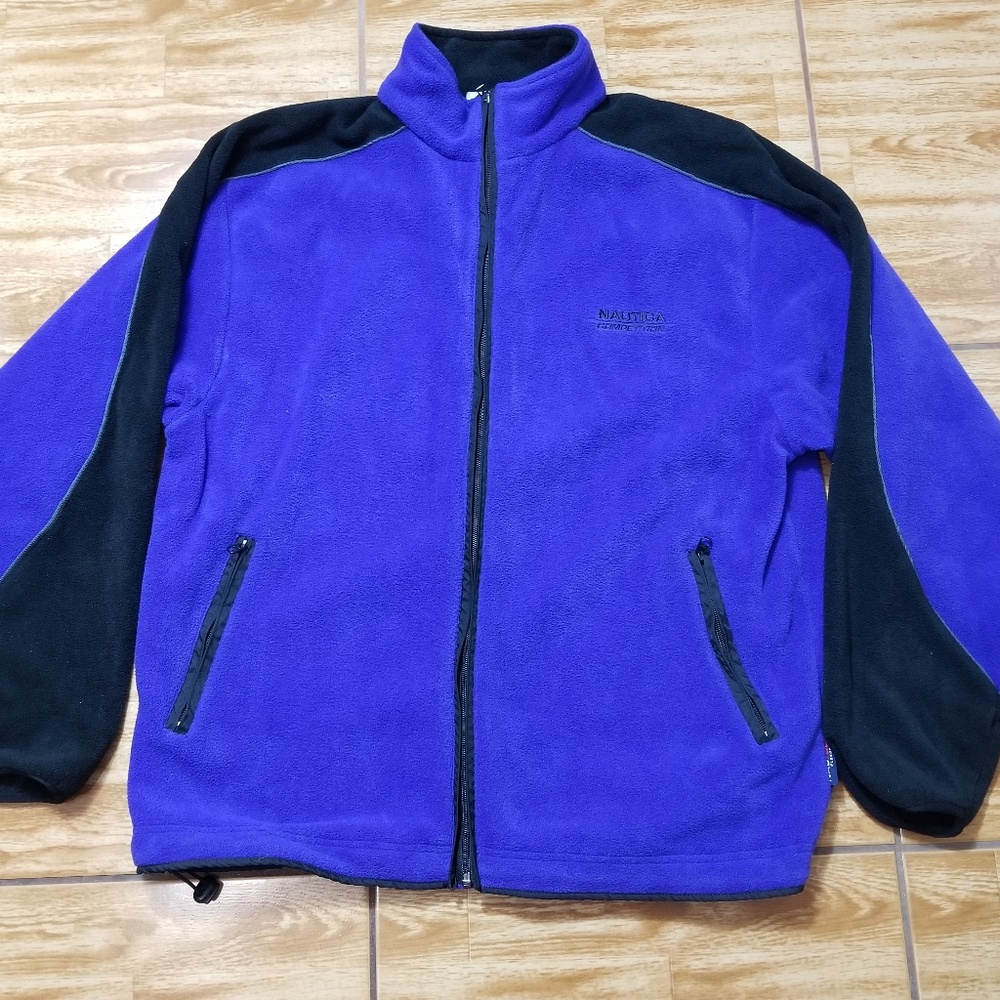 Nautica Competition Blue Fleece Full Zip Jacket XL